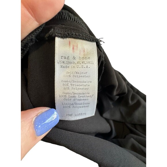 $350 Rag & Bone Size Large Black & White Color Block‎ Asymmetrical Dress #I12-5 - Picture 8 of 11